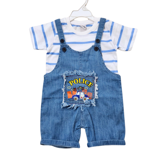 Baby Denim Rumper Set